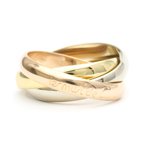 Cartier // Trinity De Cartier 18k White Gold + 18k Yellow Gold + 18k Rose Gold Ring // Ring Size: 6 // Pre-Owned