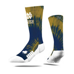 Notre Dame Tie Dye Premium Full sub socks (Small // 4-8)