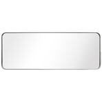 Ultra Silver Polished Stainless Steel Rectangular Wall Mirror (18"L x 2"W x 48"H)