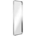Ultra Silver Brushed Stainless Steel Rectangular Wall Mirror (18"L x 2"W x 48"H)