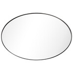 Ultra Black Brushed Stainless Steel Oval Wall Mirror