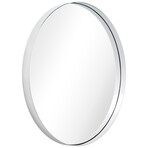 Ultra Silver Polished Stainless Steel Round Wall Mirror