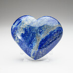 Genuine Polished Lapis Lazuli Heart With Acrylic Stand // 598g