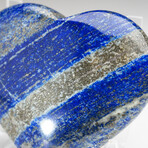 Genuine Polished Lapis Lazuli Heart With Acrylic Stand // 330g