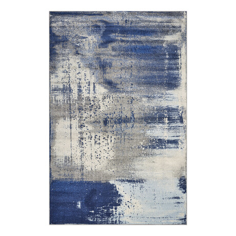 Watercolors 6230 Flow // Ice Blue (59"L x 39"W x 0.5"H)