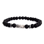 Agate + Marble + Onyx Mesh Bracelet Set // Set of 3