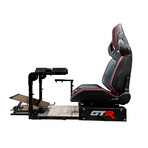 GTR Simulator // GTA-Pro Model Black Frame Racing Cockpit + PISTA Racing Seat