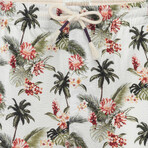 Kennedy Pull On Short in Seersucker // Island Palm Print (XL)