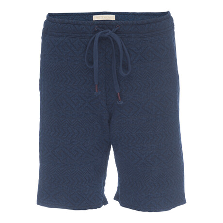 Tyson Pull On Short in Quilted Aztec Knit // Navy (XS)
