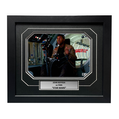 John Boyega // Autographed "Finn" Star Wars Photo // 8x10 // Framed