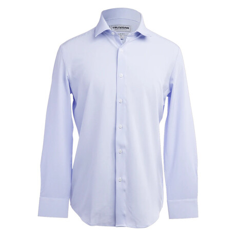 Phenom Professional Long Sleeve Dress Shirt Slim Cut // Light Blue (Small 15" Neck |  32-33" Sleeve Length)