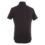 Phenom Classic Short Sleeve Dress Shirt Slim Cut // Black (Medium 16" Neck)
