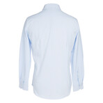 Phenom Professional Striped Long Sleeve Men's Dress Shirt Standard Cut // Light Blue Striped (Small 15" Neck |  32-33" Sleeve Length)
