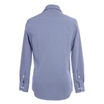 Phenom Professional Plaid Long Sleeve Dress Shirt Slim Cut // Navy Blue Plaid (Small 15" Neck |  32-33" Sleeve Length)