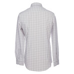 Phenom Professional Tartan Long Sleeve Men's Dress Shirt Slim Cut // Light Gray Tartan (Small 15" Neck |  32-33" Sleeve Length)
