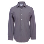 Phenom Professional Plaid Long Sleeve Dress Shirt Slim Cut // Black Plaid (Small 15" Neck |  32-33" Sleeve Length)