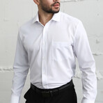 Phenom Classic Long Sleeve Dress Shirt Standard Cut // White (Small 14.5" Neck |  32-33" Sleeve Length)
