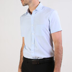 Phenom Classic Short Sleeve Dress Shirt Standard Cut // Light Blue (Small 15" Neck)