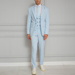 Kobe 3-Piece Slim Fit Suit // Light Blue (Euro: 54)