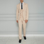 Sean 3-Piece Slim Fit Suit // Beige (Euro: 50)