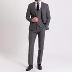 Monte 3-Piece Slim Fit Suit // Gray (Euro: 44)