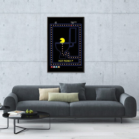 Pac Man On The Toilet by WyattDesign (26"H x 18"W x 0.75"D)