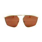 Men's GG0437SA Sunglasses // Gold + Brown