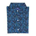 Silky Soft Short Sleeve Button Up Shirt // Blue Moon (Small)