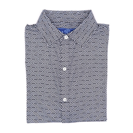 Silky Soft Short Sleeve Button Up Shirt // Stroke (Small)