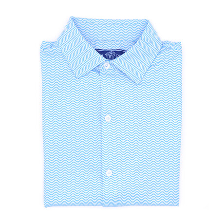 Pique Stretch Short Sleeve Button Up Shirt // Spring (Small)