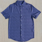 Silky Soft Short Sleeve Button Up Shirt // Treasure (Small)