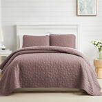 Pebbles Oversized Quilt Set // Muted Mauve (King / California King)