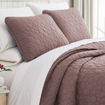 Pebbles Oversized Quilt Set // Muted Mauve (King / California King)