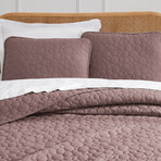 Pebbles Oversized Quilt Set // Muted Mauve (King / California King)