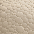 Pebbles Oversized Quilt Set // Sandy Taupe (King / California King)