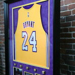 Kobe Bryant // Los Angeles Lakers // Autographed Jersey + Inscription + Framed // Limited Edition #5/124