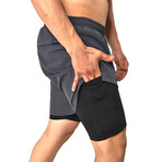 Men's Athletic Shorts + Tights // Gray (M)