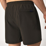 Men's Athletic Gym Shorts // Dark Brown (M)