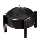 Round Fire Pit With Solid Round Legs