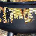 Bear Camp Fire Pit With Domed Spark Guard