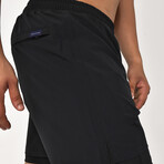 Men's Athletic Shorts + Tights // Black (M)