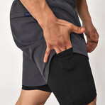 Men's Athletic Shorts + Tights // Gray (XS)