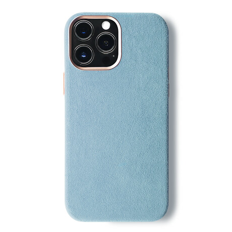 Alcantara iPhone Case // Baby Blue (13 Pro Max)