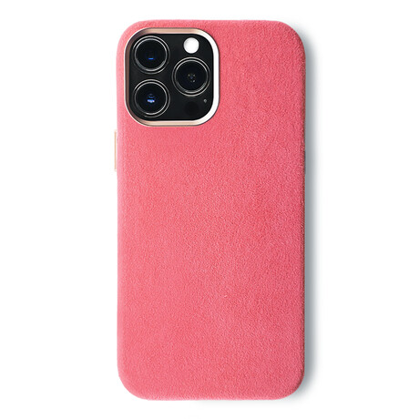 Alcantara iPhone Case // Pink (13 Pro Max)