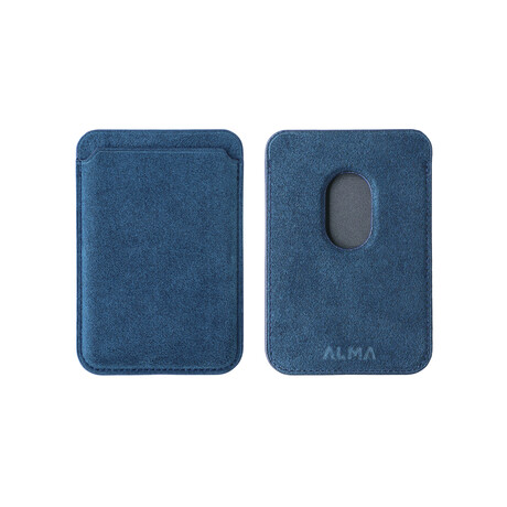 Alcantara MagSafe Cardholder // Navy Blue