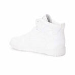 High- Top Sneaker // White + Red (Euro: 41)