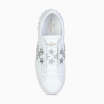 Star Street Style Logo Sneaker // White + Silver (Euro: 41.5)