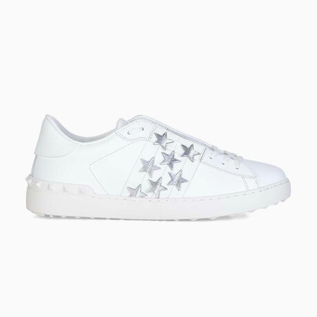 Star Street Style Logo Sneaker // White + Silver (Euro: 39)