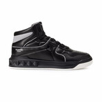 One Stud Mid-Top Sneaker // Black + Gray (Euro: 41.5)