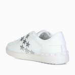 Star Street Style Logo Sneaker // White + Silver (Euro: 42.5)